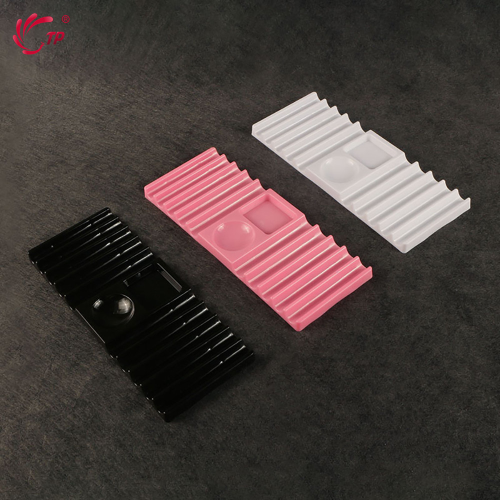 Nail Art Extension - ที่วางปากกาพลาสติกแบบสองช่องสำหรับอุปกรณ์ทำเล็บ ที่เก็บแปรงทำเล็บ ที่เก็บแม่พิมพ์ต่อเล็บ ชั้นวางอุปกรณ์