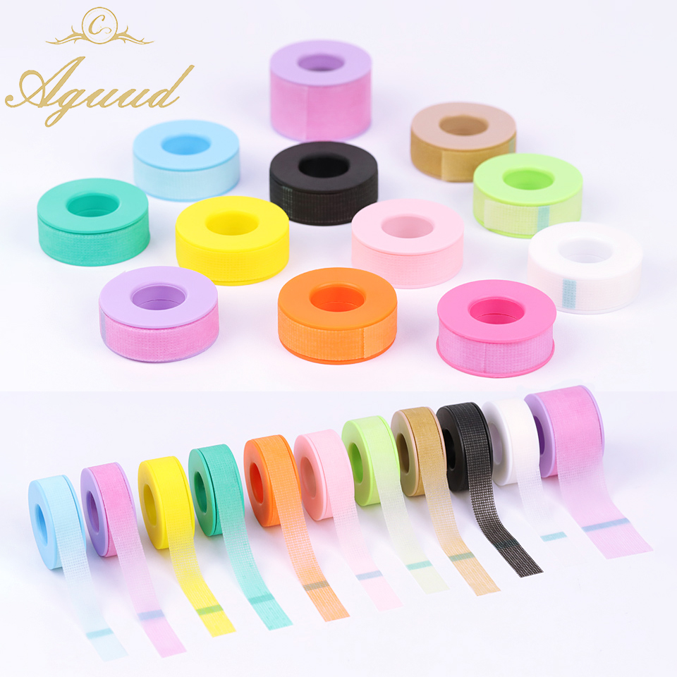 Nail Art Extension - เทปเจลซิลิโคนเนื้อไม่ทอ1/5ชิ้นสติกเกอร์สีผิวที่ไวต่อผิวระบายอากาศได้แผ่นแปะใต้ตา peralatan Rias ตัวต่อขนตา