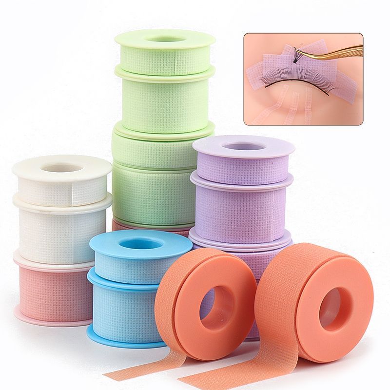Nail Art Extension - เทปต่อขนตาแบบม้วน 1 ม้วน เทปซิลิโคนเจลสำหรับต่อขนตา ปราศจากน้ำยาง เหมาะสำหรับผิวแพ้ง่าย