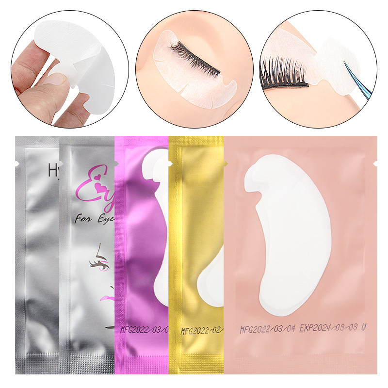 Nail Art Extension - แผ่นแปะตัวต่อขนตาใต้ตา50คู่แผ่นแปะใต้ตาแผ่นเจลไฮโดรเจลสำหรับ perlengkapan Rias ขนตา