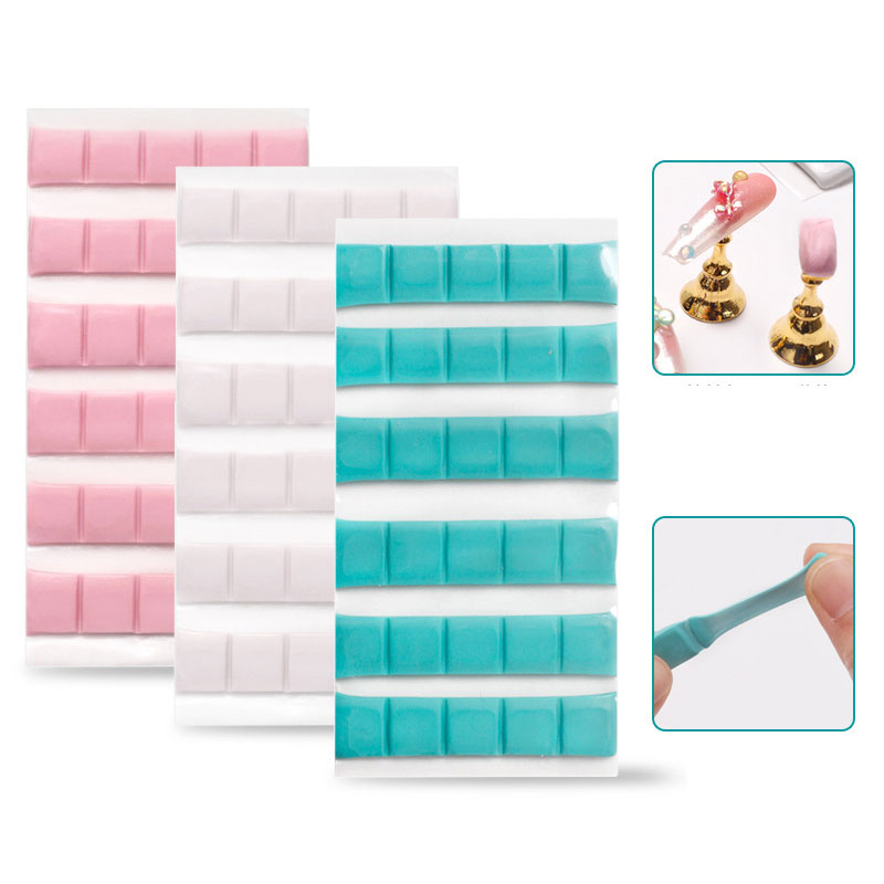 Nail Art Vector - 1 แพ็คเล็บกาวกาว Clay Stick สําหรับเล็บเคล็ดลับผู้ถือขาตั้งจอแสดงผลเล็บเล็บปลอม Clay