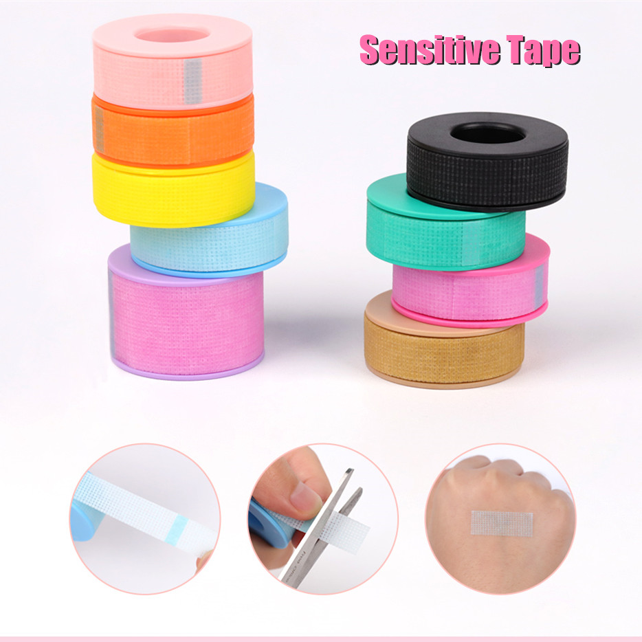 Nail Art Extension - ใหม่ไม่ทอซิลิโคนเจลขนตาเทปBreathable SensitiveทนMicroporous Eyelash Extensionสีสติกเกอร์เทปแต่งหน้า
