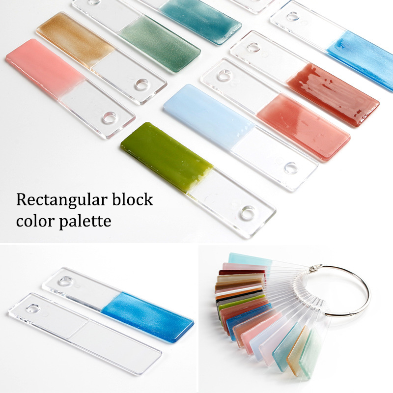 แผ่นแสดงสีเล็บปลอมรูปทรงสี่เหล - Nail Art Vector บทวิจารณ์และราคา