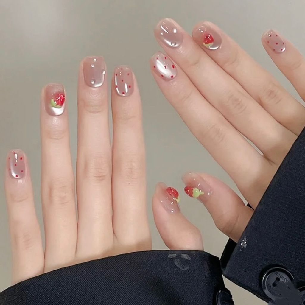 10 ชิ้นสั้นสแควร์ Cat Eye Hand - Nail Art Fake บทวิจารณ์และราคา