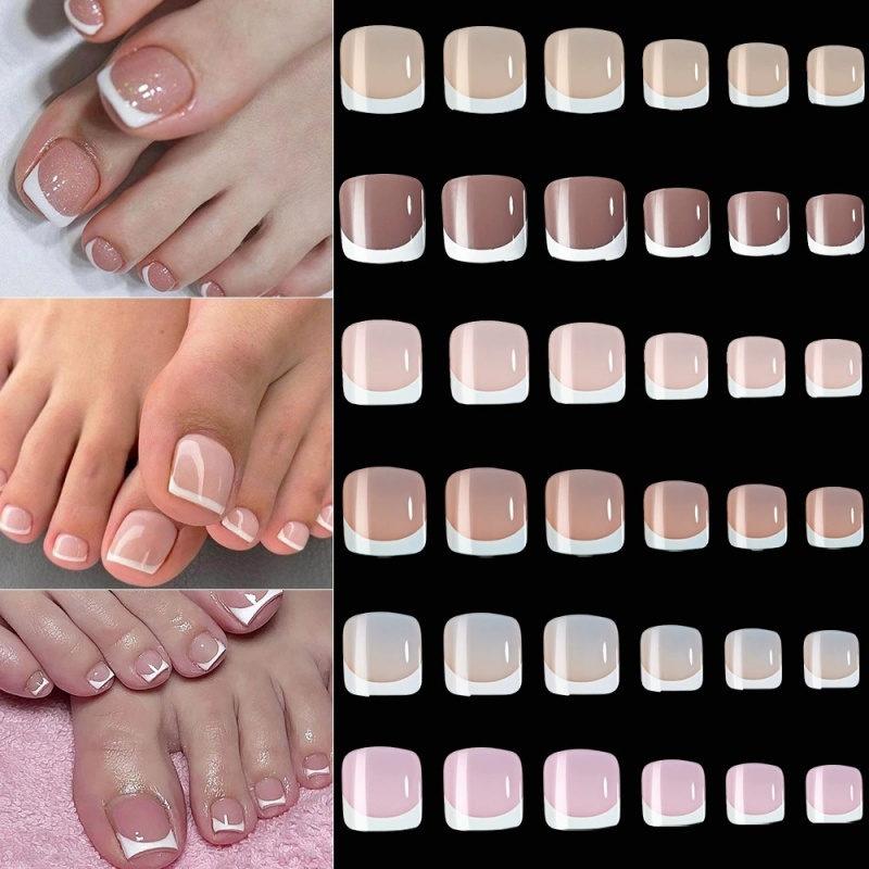120 ชิ้น เล็บปลอมทรงเหลี่ยมแบบ - Nail Art Extension บทวิจารณ์และราคา