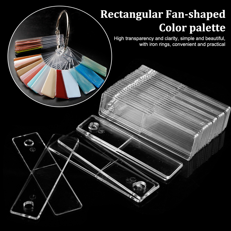 แผ่นแสดงสีเล็บปลอมรูปทรงสี่เหล - Nail Art Vector บทวิจารณ์และราคา