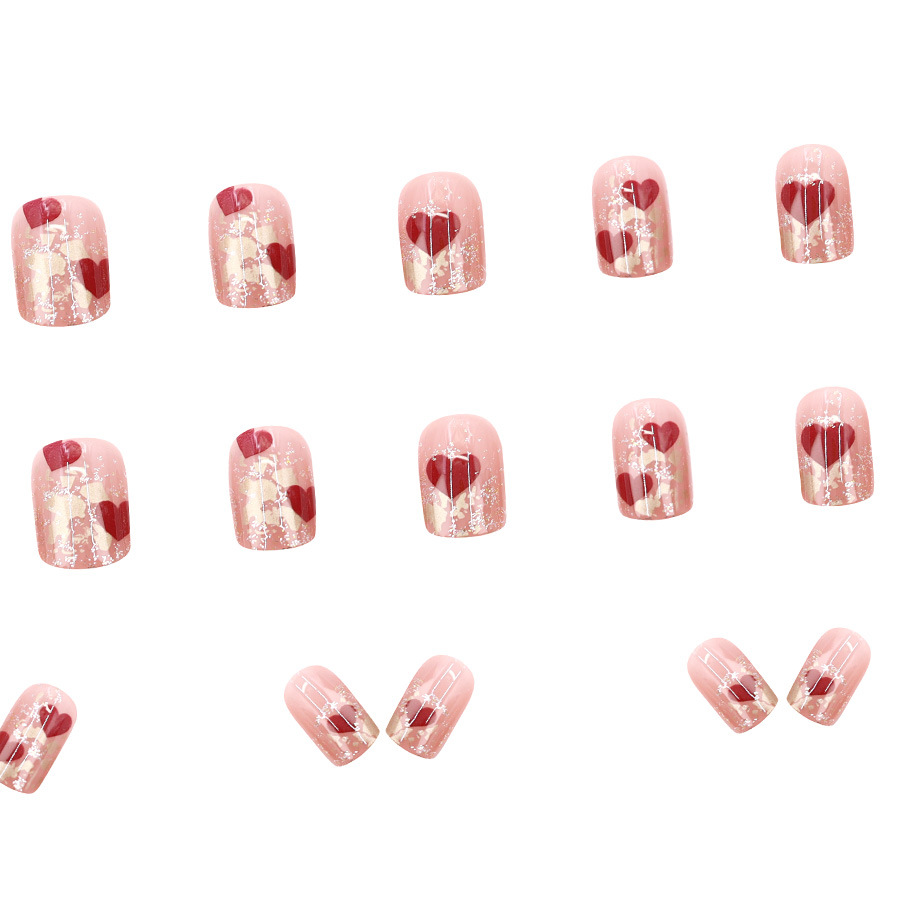 ชุดเล็บปลอมสั้นทรงเหลี่ยม 24 ช - Nail Art Red บทวิจารณ์และราคา