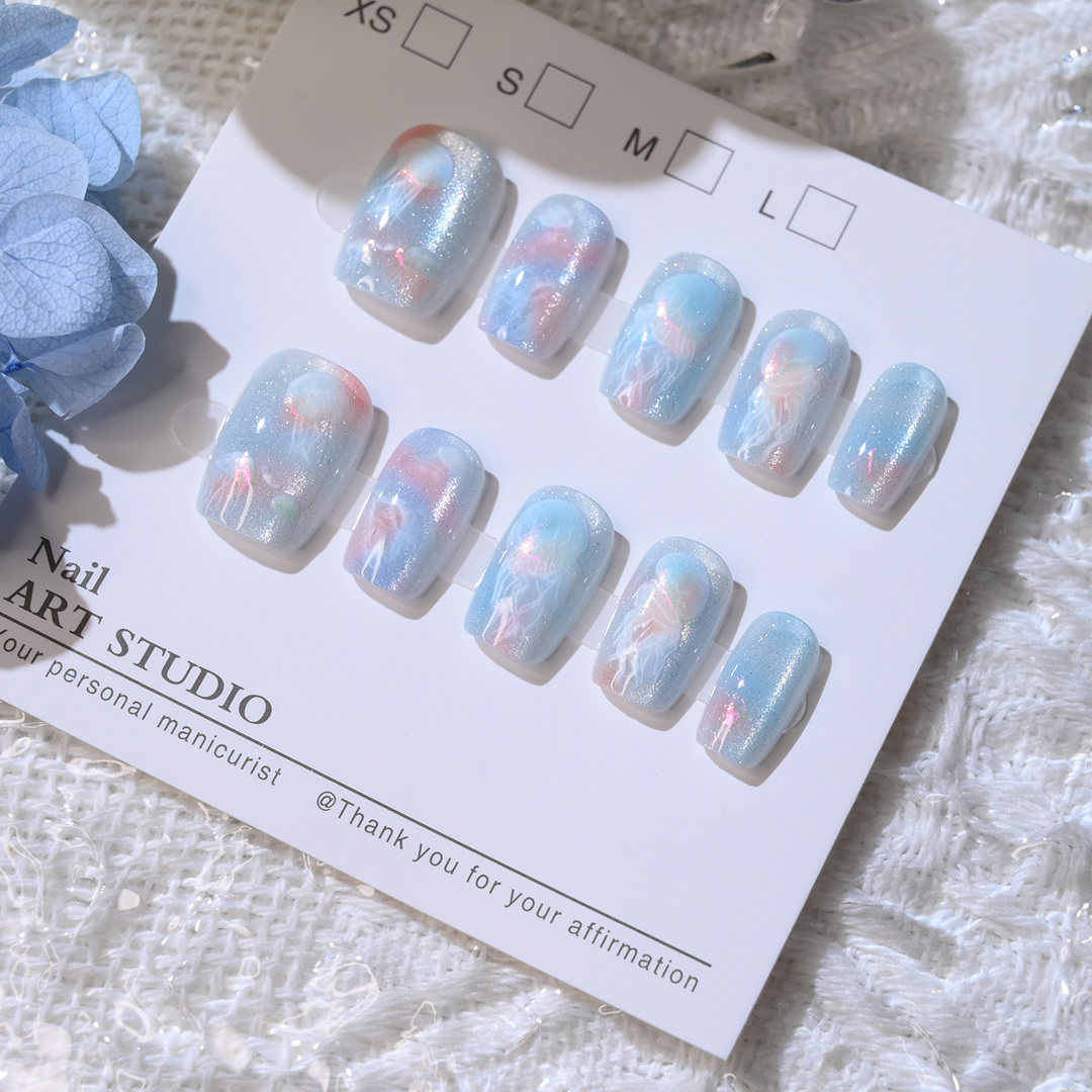 10 ชิ้นผู้หญิงสี Dreamy แมงกะพ - Nail Art Fake บทวิจารณ์และราคา