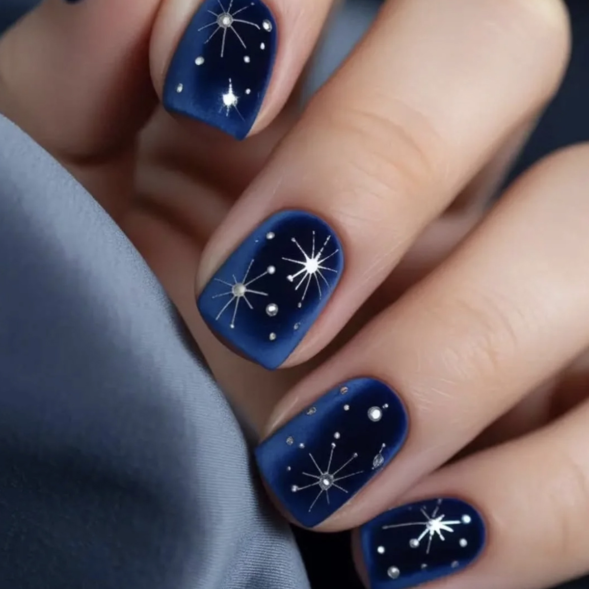 เล็บปลอมสั้น-กลาง ไล่เฉดสีม่วง - Nail Art Fake บทวิจารณ์และราคา