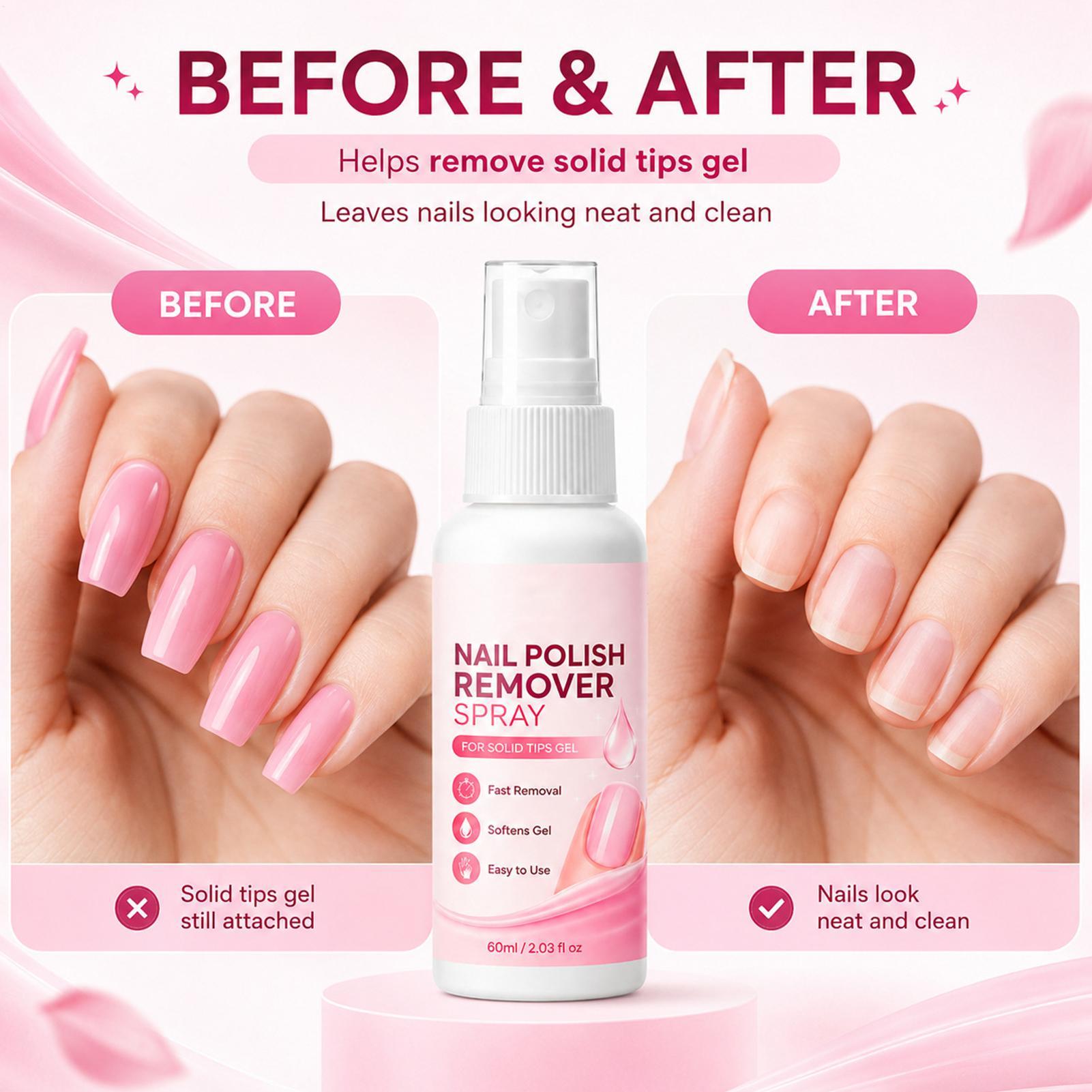 สเปรย์ล้างเล็บ 60 มล. สำหรับเล - Nail Art Fake บทวิจารณ์และราคา