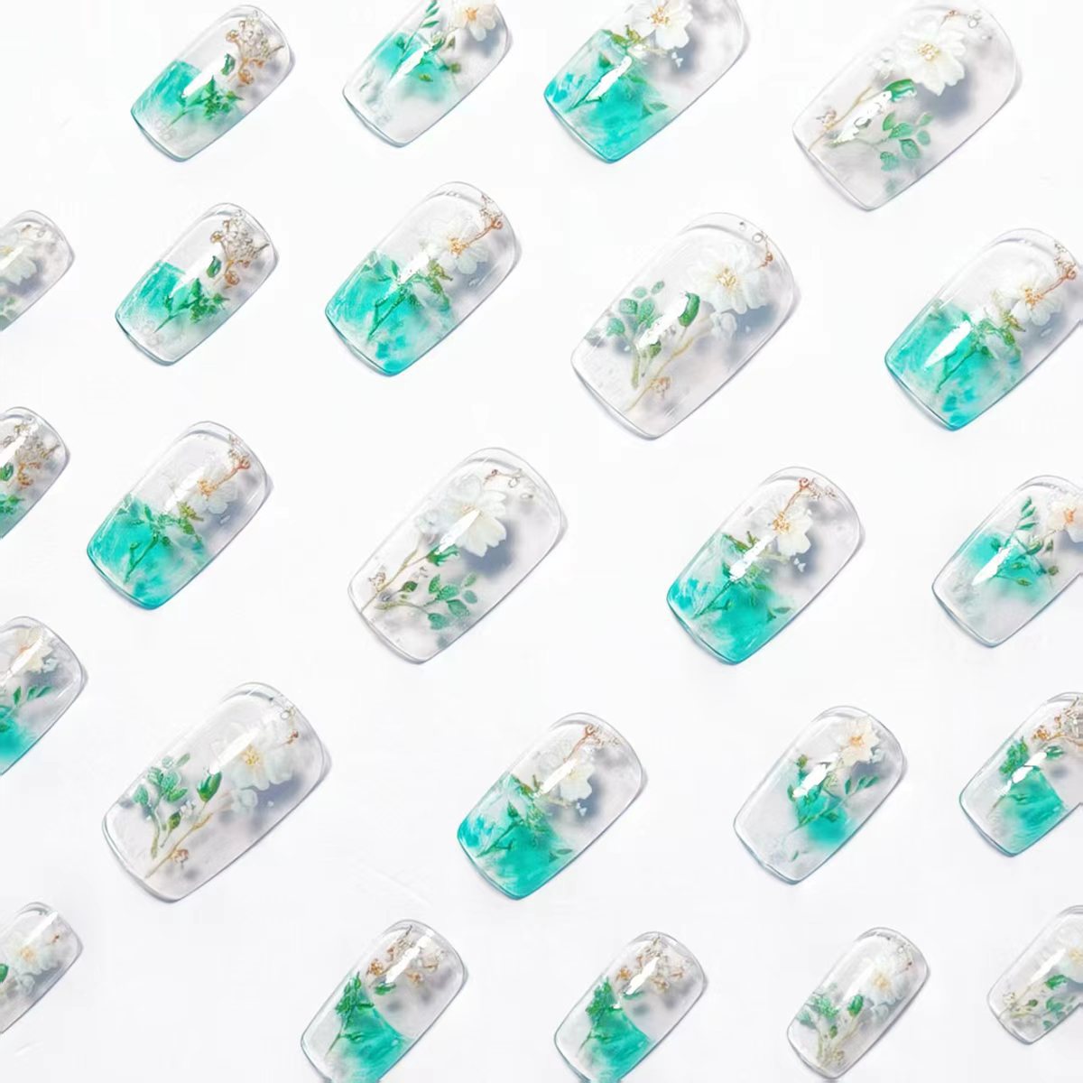 เล็บปลอมขนาดกลางสำหรับผู้หญิงแ - Nail Art Fake บทวิจารณ์และราคา