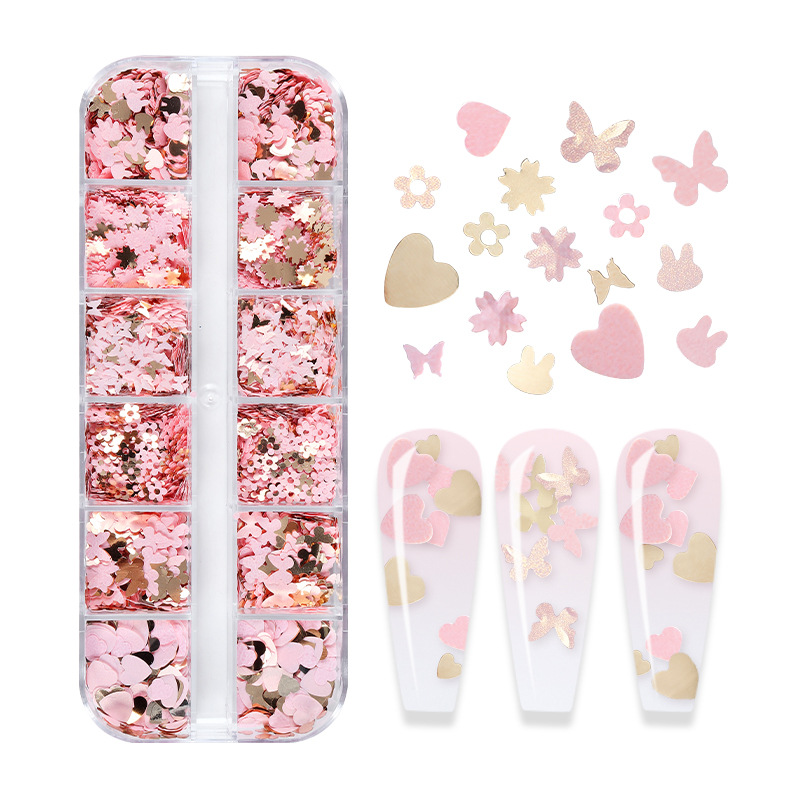 ผสมสีเรืองแสงผีเสื้อ Glitter ต - Nail Art Extension บทวิจารณ์และราคา