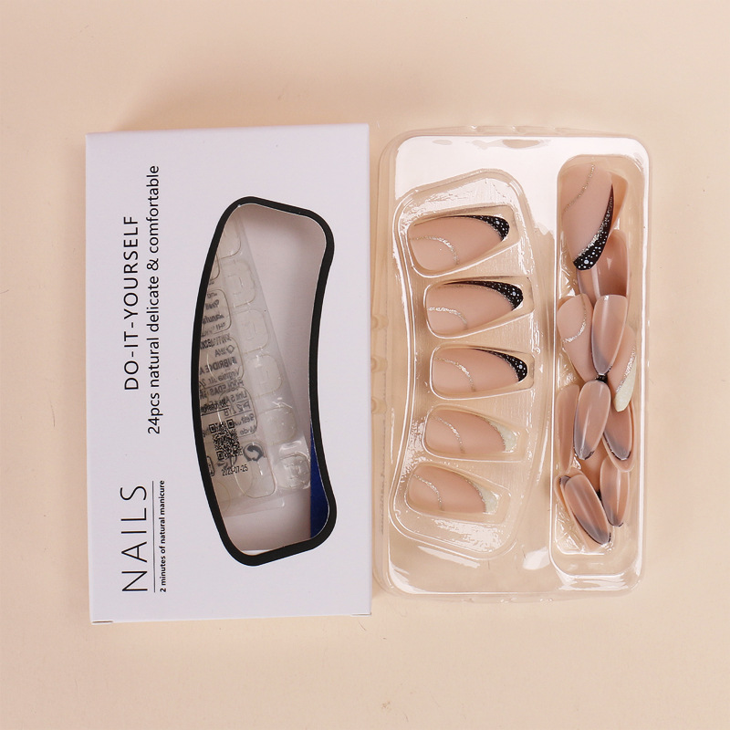 เล็บปลอมสไตล์ฝรั่งเศส 24 ชิ้น  - Nail Art Fake บทวิจารณ์และราคา