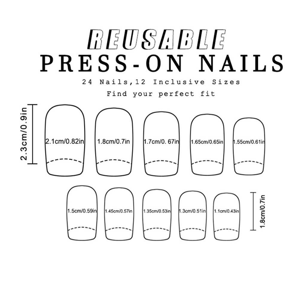 24 ชิ้น/ชุด เล็บปลอมหลากสี Y2K - Nail Art Red บทวิจารณ์และราคา